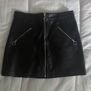 Black Pleather Skirt